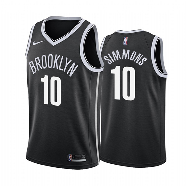 Men's Brooklyn Nets #10 Ben Simmons Black Stitched Basketball Jersey Men's Brooklyn Nets #10 Ben Simmons Black Stitched Basketball Jersey